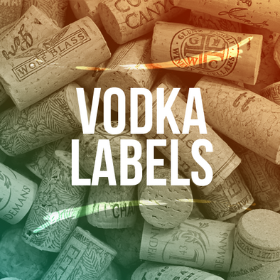 Vodka bottle labels