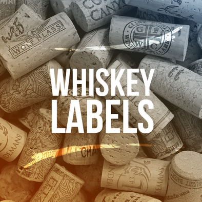 Whiskey bottle labels