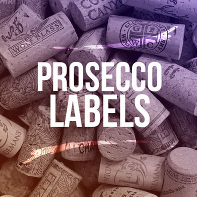 Prosecco bottle labels