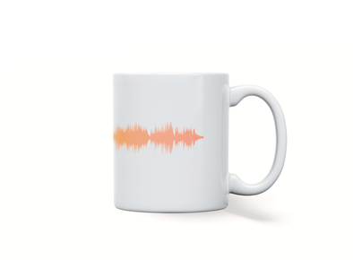 Personalised couple song soundwave mug