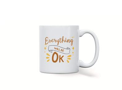Personalised 'everything will be okay' mug