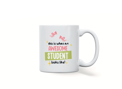 Personalised 'awesome student' mug
