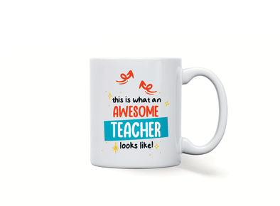 Personalised 'awesome teacher' mug