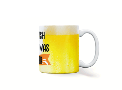 Personalised 'I Wish this was Beer' mug