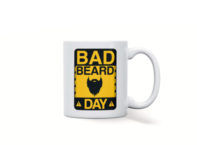 Personalised 'Bad Beard Day' mug