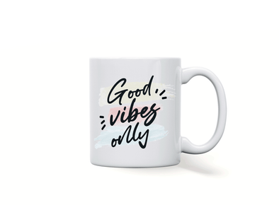 Personalised 'good vibes only'mug