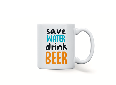 Personalised 'save water drink beer' mug