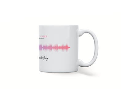 Personalised couple song soundwave mug