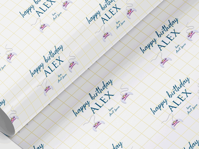 Personalised Kids Birthday game themed Gift Wrap/Wrapping Paper
