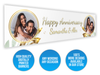 Personalised Anniversary Dual Photo Banner