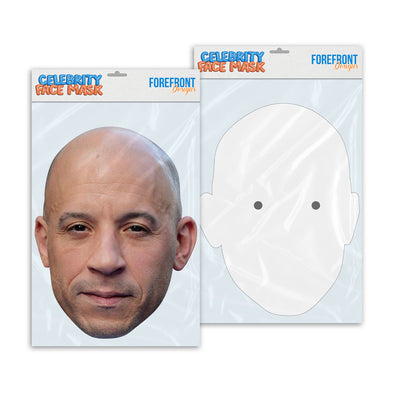 Personalised funny Celebrity face mask Vin Diesel ready to wear,  fun party gifts unique for fans, novelty face masks