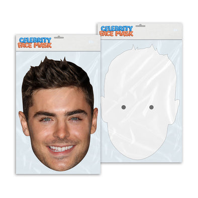 Personalised funny Celebrity face mask Zac Efron ready to wear,  fun party gifts unique for fans, novelty face masks