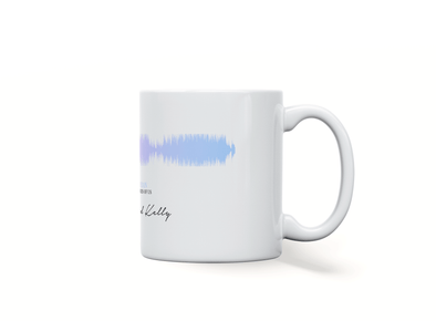 Personalised couple song soundwave mug