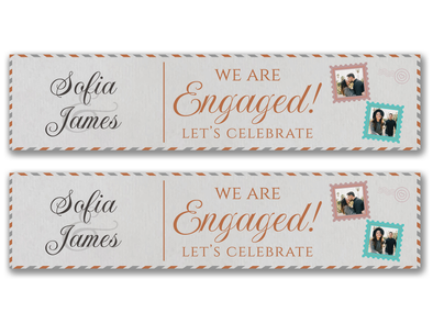 Personalised Engagement Dual Photo Banner