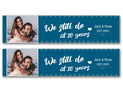 Personalised Anniversary Photo Banner