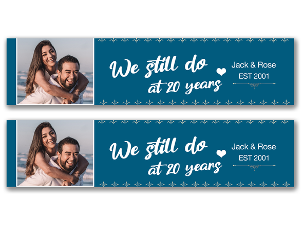 Personalised Anniversary Photo Banner