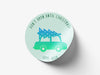 Personalised Round Christmas Sticker Labels, party label, surprise party, holiday sticker