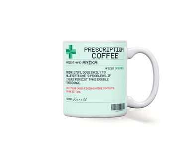 Personalised prescription mug