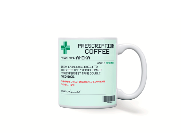 Personalised prescription mug