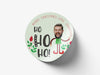 Personalised Round Christmas Photo Sticker Labels, party label, surprise party, holiday sticker