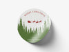 Personalised Round Christmas Sticker Labels, party label, surprise party, holiday sticker