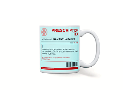 Personalised prescription mug