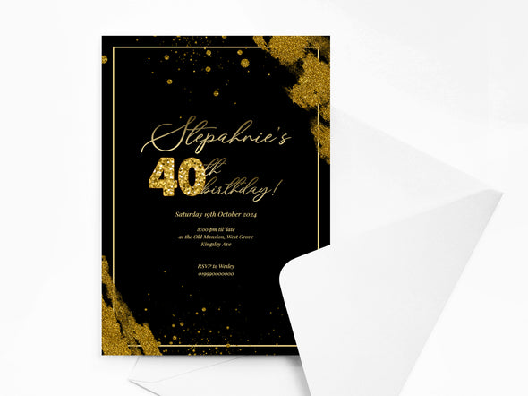 Personalised Birthday Party Invitations with Envelopes