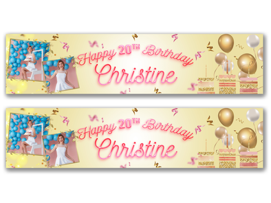 Personalised Birthday Dual Photo Banner