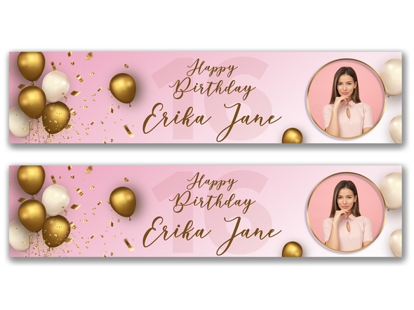Personalised Birthday Photo Banner