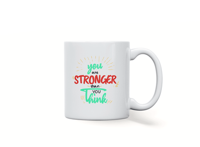 Personalised 'you are stronger than you think' mug