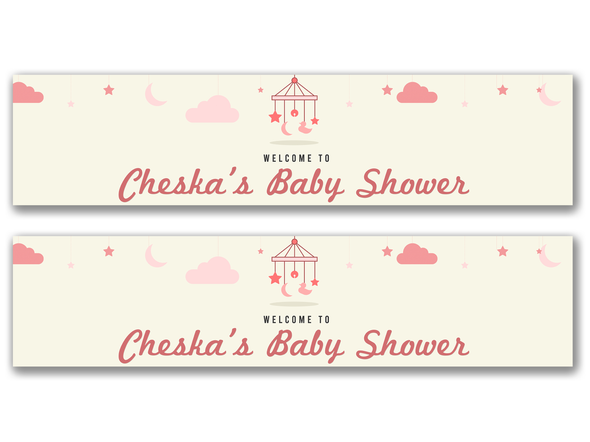 Personalised Baby Shower Banner