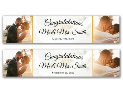 Personalised Wedding Dual Photo Banner