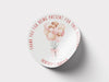 Personalised Round Baptism Sticker Labels, Christening sticker, custom sticker