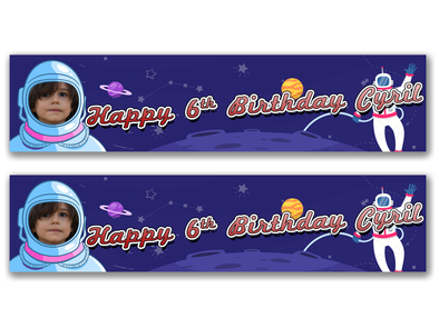 Personalised Kids Birthday Photo Banner