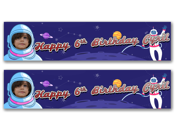 Personalised Kids Birthday Photo Banner