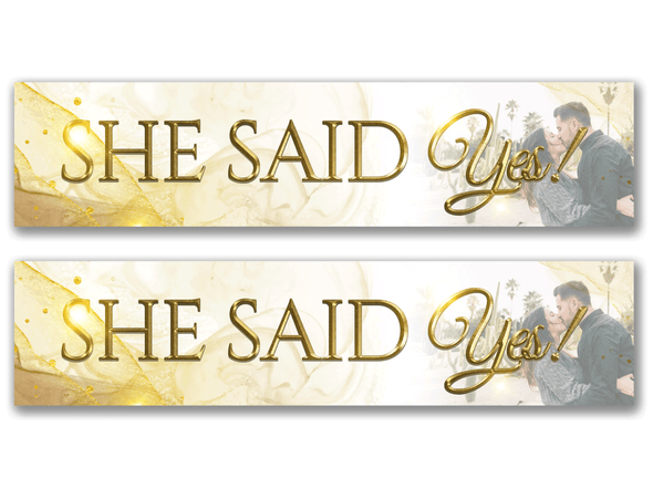 Personalised She Said Yes Banner