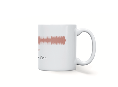 Personalised couple song soundwave mug