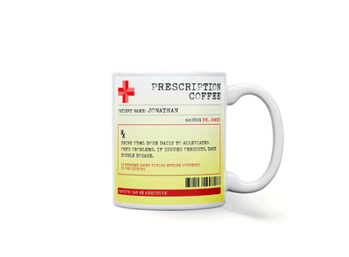 Personalised prescription mug