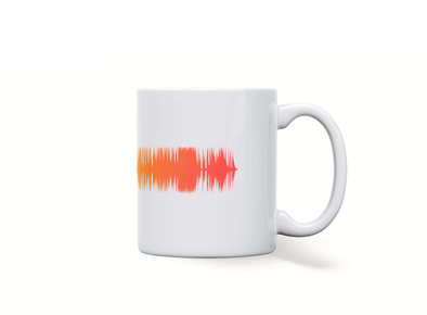 Personalised couple song soundwave mug