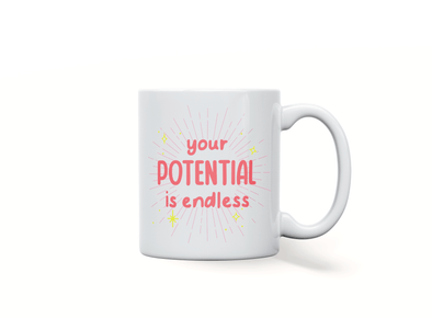 Personalised 'your potential is endless' mug