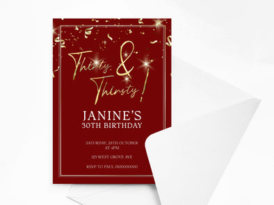 Personalised Birthday Party Invitations with Envelopes