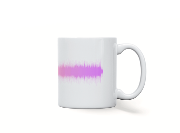 Personalised couple song soundwave mug