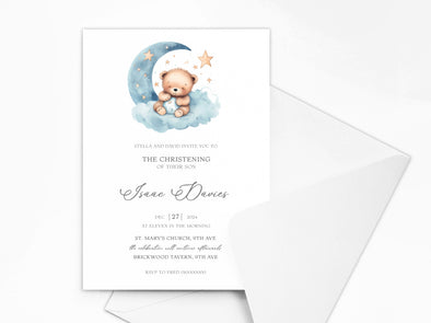 Personalised Baptism/Christening Invitations with Envelopes