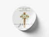 Personalised Round Baptism Sticker Labels, Christening sticker, custom sticker