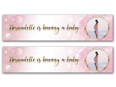 Personalised Baby shower Photo Banner