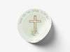 Personalised Round Baptism Sticker Labels, Christening sticker, custom sticker