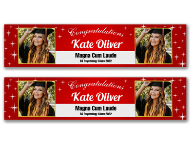 Personalised Graduation Dual Photo Banner