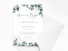 Personalised Sage Leaves Wedding Invitations with Envelopes