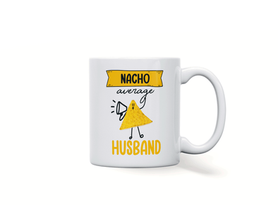 Personalised 'nacho average husband' mug