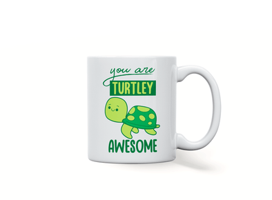 Personalised 'Turtley Awesome' mug